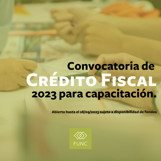 imagen Convocatoria de crédito fiscal 2023 para capacitación