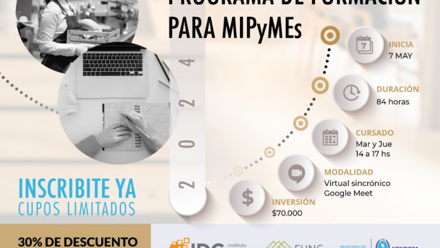 imagen El IDC lanza el Programa de Formación para Mi PYME avalado por la Funcuyo
